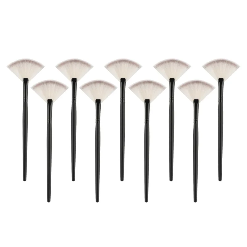 Professional Handmade Makeup Brushes Soft Saibikoho Goat Hair Small Fan Highlighter Eye Shadow Brush Ebony Handle Make Up Brush — image 9