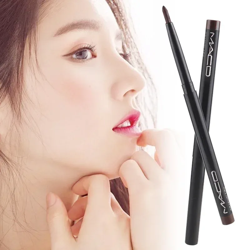 1 stk vandtæt sort brun glat eyeliner blyant Permanent makeup eyeliner pen Langtidsholdbar automatisk øjenmakeup værktøj — image 6