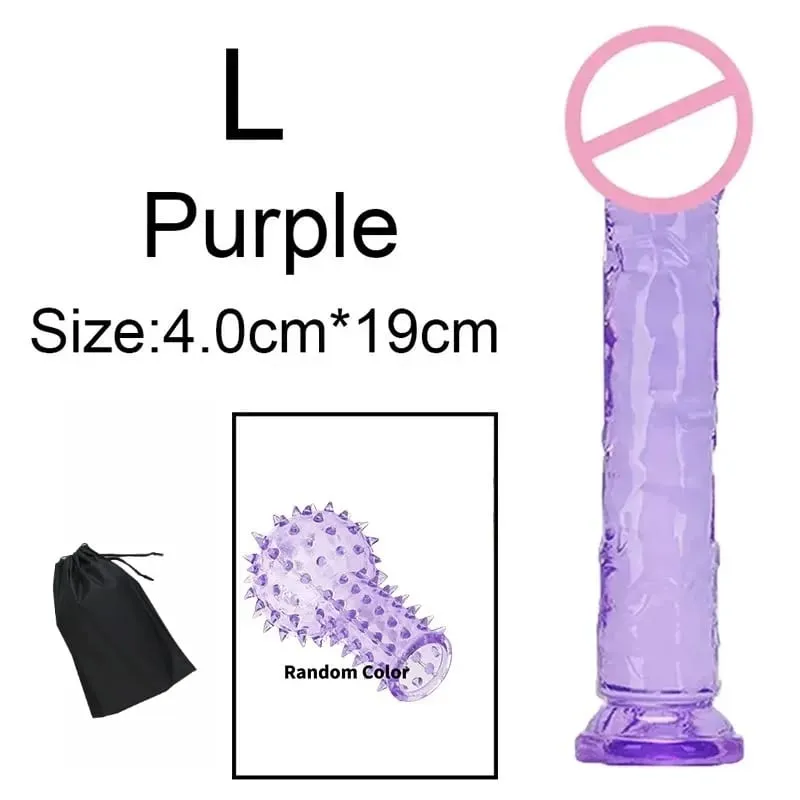 Súper barato, 6 tamaños, consolador de gelatina suave realista, tapón Anal, tapones anales, juguete sexual para adultos para mujeres y hombres, masturbador vaginal y Anal — image 28