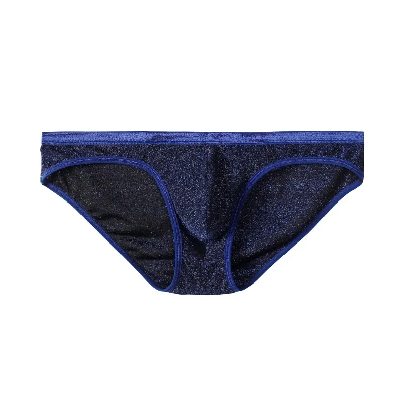 Herren-Höschen aus Eisseide, dreieckig, sexy, U-förmig, dünne Slips, atmungsaktives Mesh, niedrige Taille