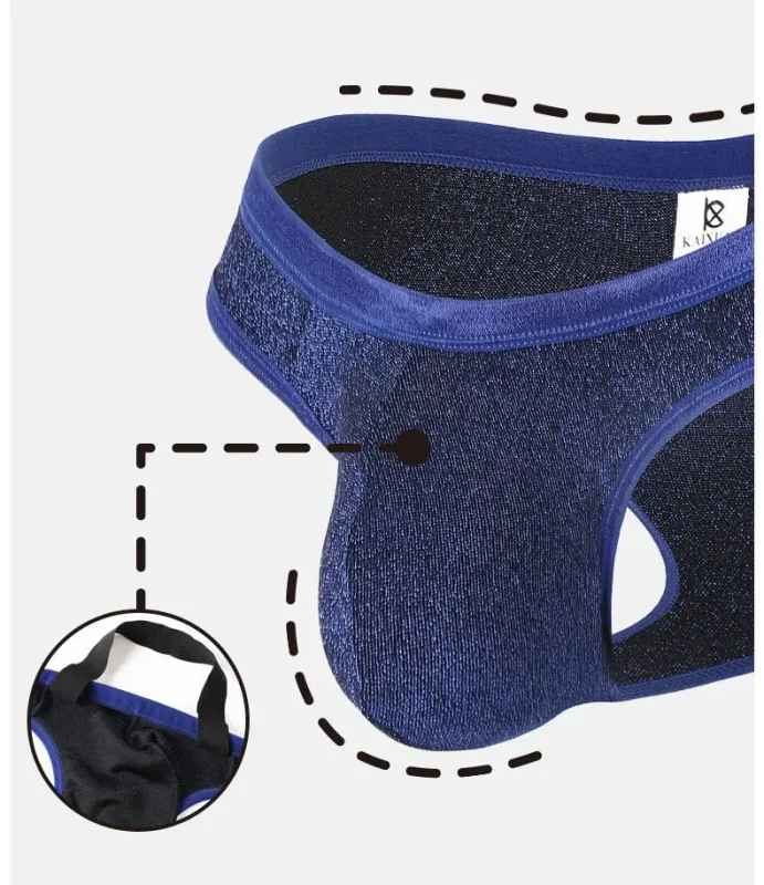 Herren-Höschen aus Eisseide, dreieckig, sexy, U-förmig, dünne Slips, atmungsaktives Mesh, niedrige Taille