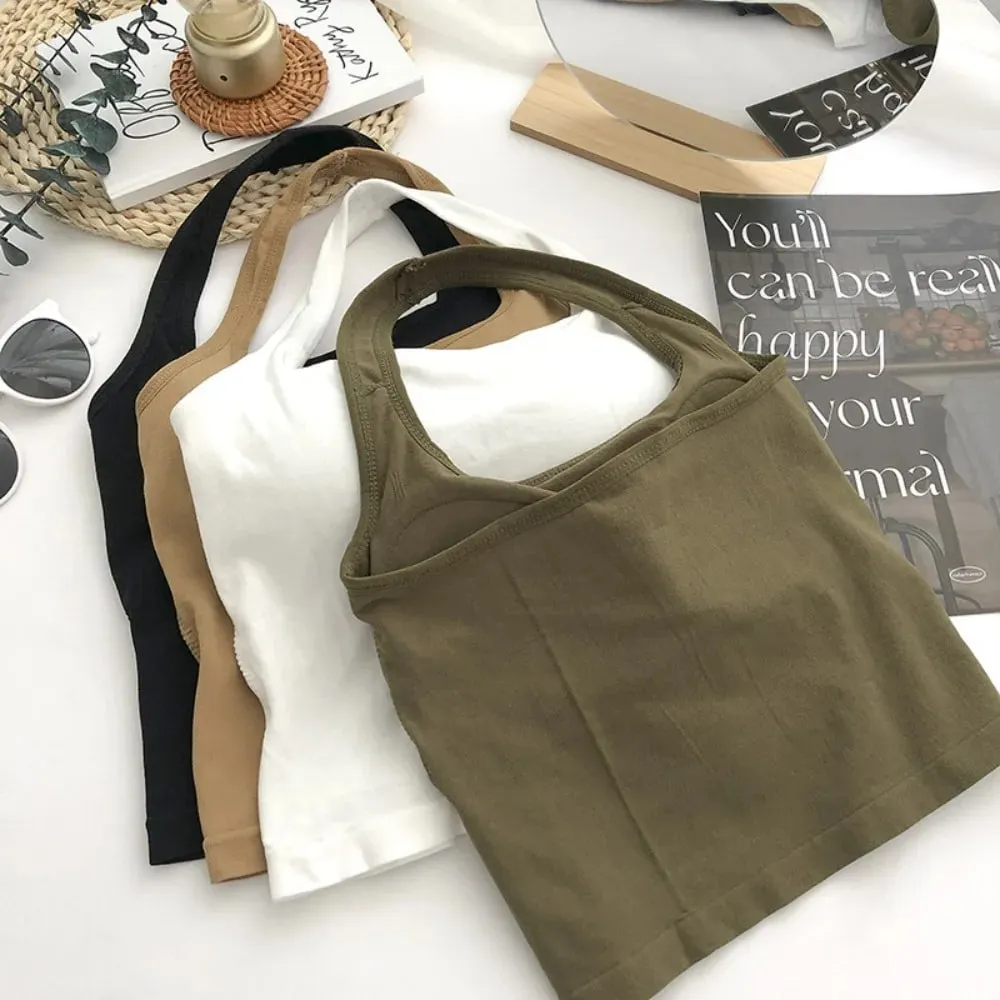 New Polyamide Halter Tank Top Hanging Neck Vest Sleeveless Top Strap Sleeveless Sleeveless Halter Top Women — image 4
