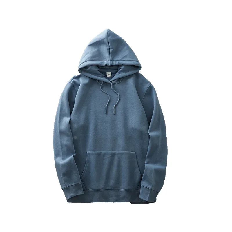 เสื้อลำลองสำหรับชายฤดูหนาว Ticken สีทึบหลวมพื้นฐานขนแกะ Hoodies เสื้อแขนยาวผู้ชายเสื้อผ้า — image 18