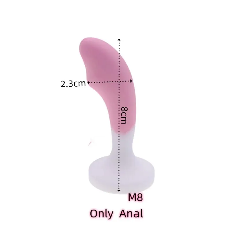 Mały silikonowy korek analny Dildo wtyczka dopochwowa z odpinanym fałszywym miękkim ogonem królika lisa dla pary koralik analny Dilator Sex zabawki — image 14