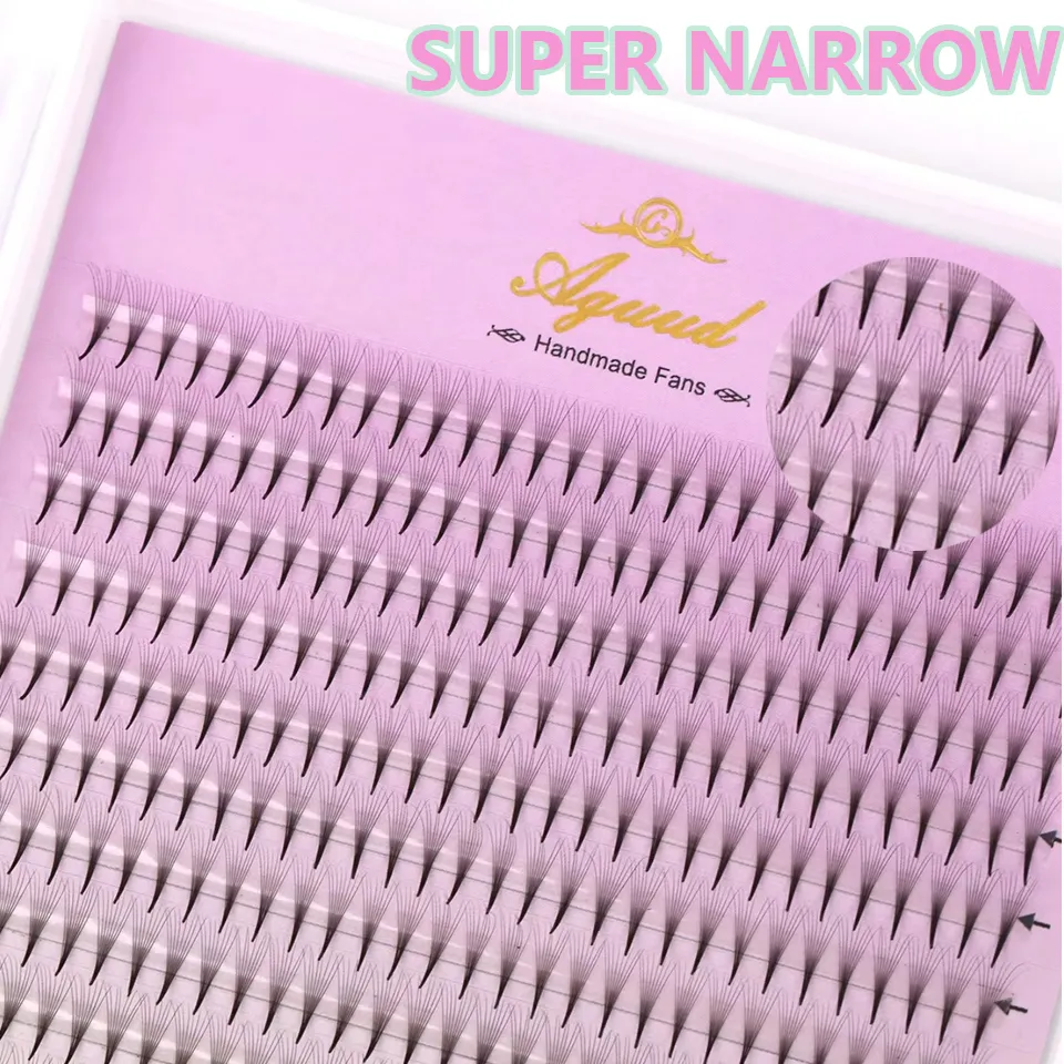 Neuer Stil, superschmale, dünne, spitze Basis, vorgefertigte Wimpernfächer, 4D, 5D, 6D, 7D, 8D, XL-Tablett, PBT, russische Volumen-Wimpernverlängerungsfächer — image 2