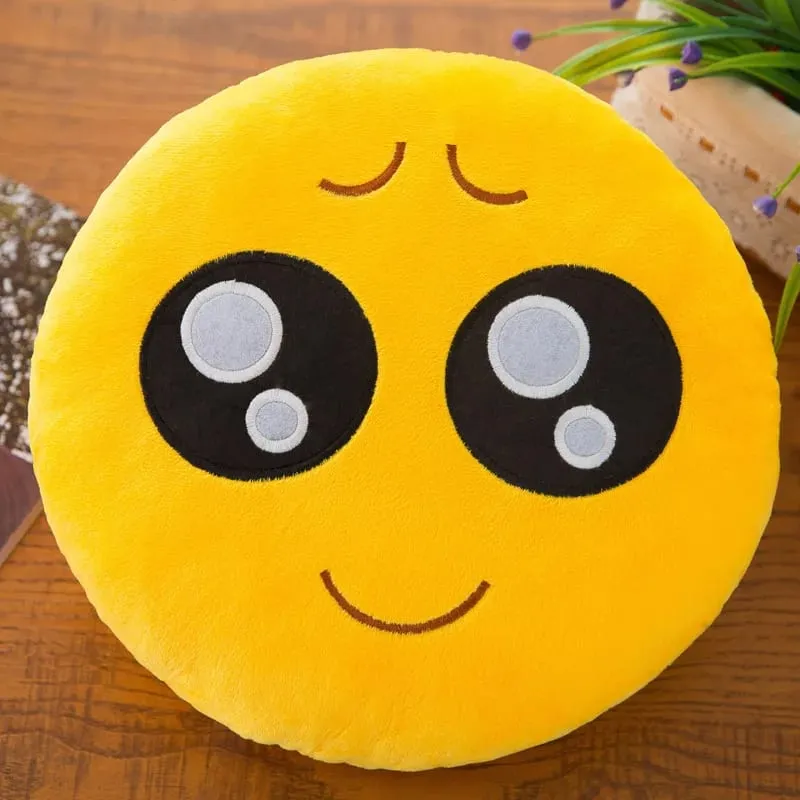 หมอนตุ๊กตาหน้ายิ้ม Meme Emoji ขนาด 32 ซม. หมอนกอดนุ่มสุดน่ารักสำหรับส่วนที่เหลือนอนและเบาะ - ของขวัญของเล่น