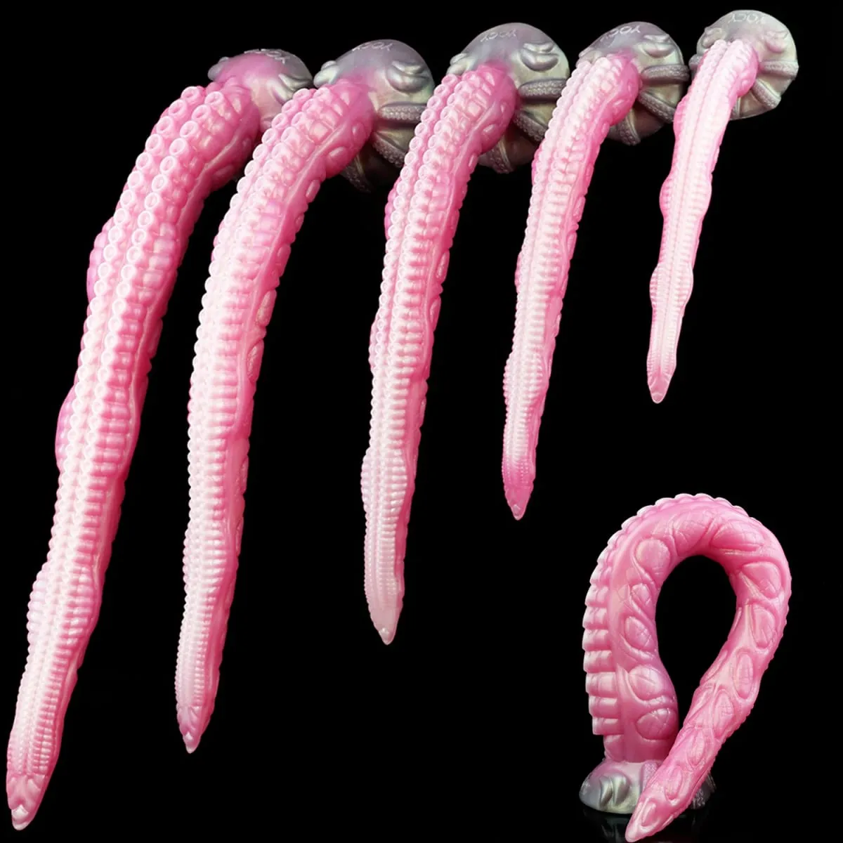 Long Tentacle Dildo 25.19 Inch Pink Monster Anal Dildos Powerful Suction Cup Anus Vaginal Stimulator Silicone Sex Toys — image 1