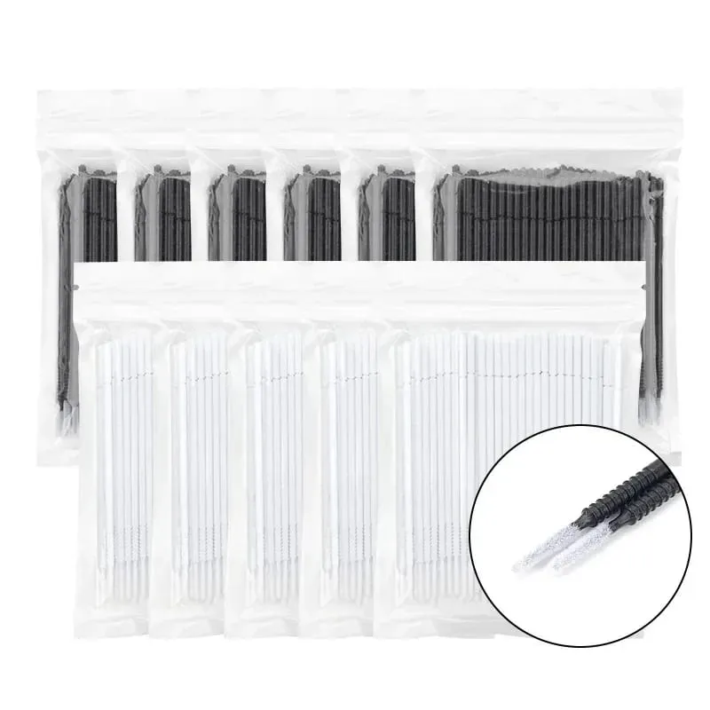 100 Stück Einweg-Spiral-Mascara-Applikator Wimpernbürsten Wimpernverlängerung Make-up-ToolsBürstengriff Microbrush — image 5