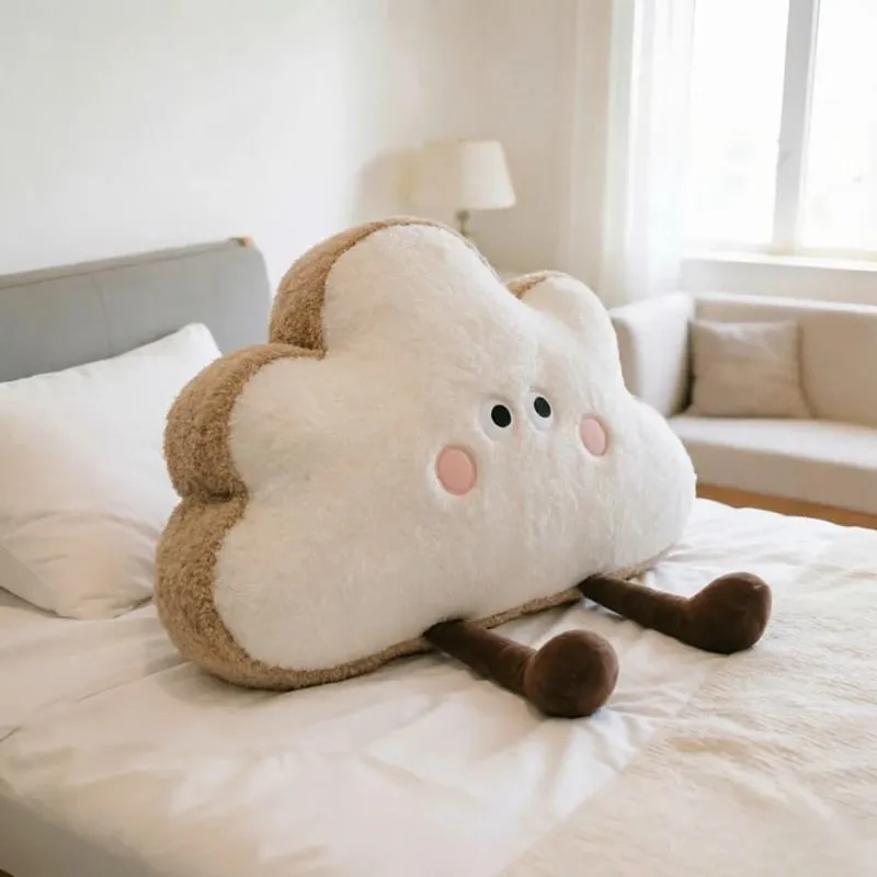 35 ~ 65 ซม.Toast Cloud หมอน Plush Kawaii Humanoid ตกแต่ง Plushie เก้าอี้โซฟากลับสนับสนุนเบาะของขวัญ — image 4
