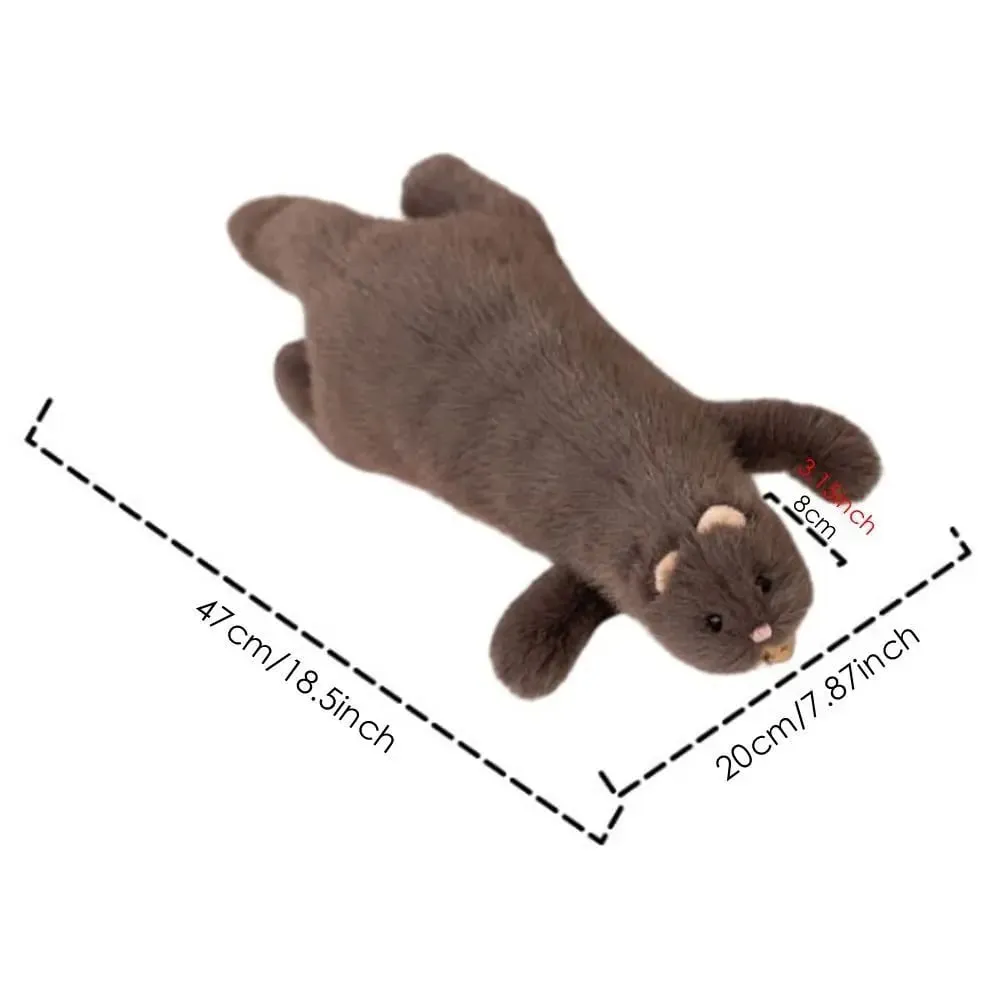 Oreiller en peluche de furet en peluche douce, Expression mignonne, coutures denses, Long coussin de furet, Texture moelleuse, jouet de furet en peluche, corps Long — image 7
