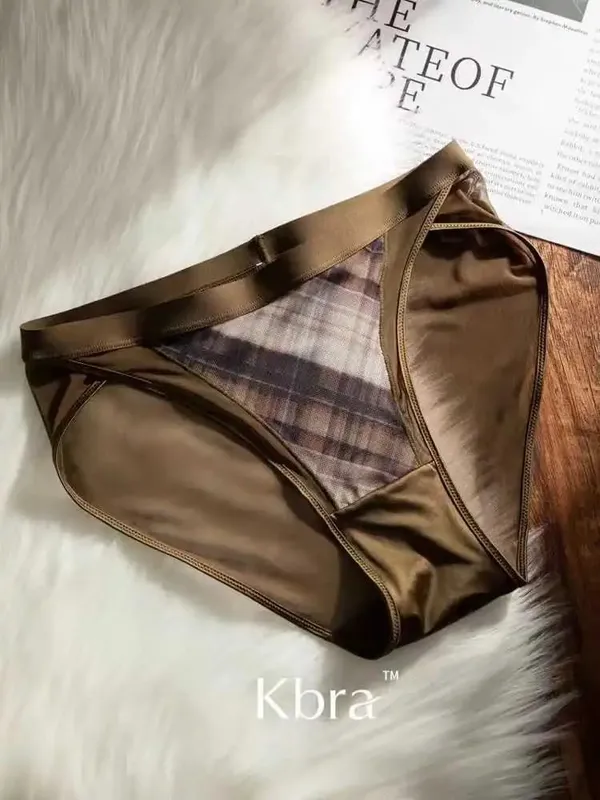 Dámské americké retro kostkované intimky set tenká push up podprsenka proti ochabování podpaží podpora tuku pohodlí každodenní nošení — image 14