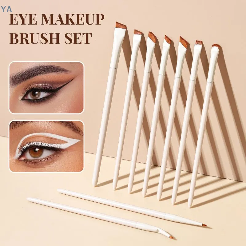 【SA】1/3/7/9 Pennelli per trucco occhi Set Pennello per eyeliner a lama Testa obliqua Pennello per ombretto ultrafine Pennello per dettagli adatto per il trucco — image 2