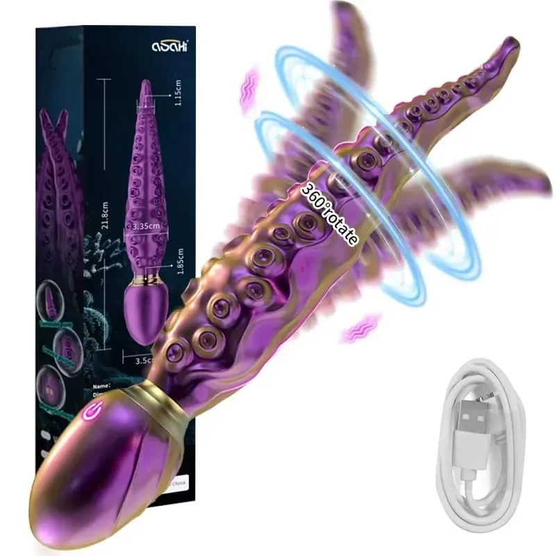 Oktopus Tentakel Anal Vibrator Weibliche G-Punkt Klitoris Vagina Stimulation 360 ° Rotation Silikon Dildo Masturbation Sex Spielzeug Frauen — image 7