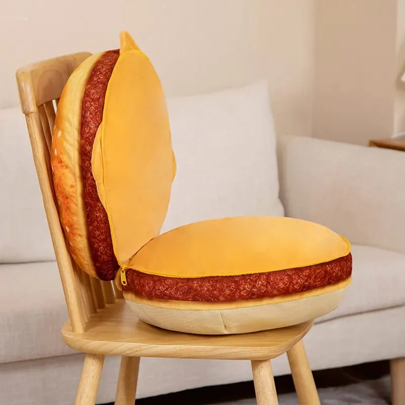 40CM Simulasi Roti Mewah Bantal Hamburger Sofa Malas Beralih Ke Bantal Kursi Boneka Makanan Mainan Lucu Dekorasi Rumah Hadiah Ulang Tahun Anak-anak — image 9