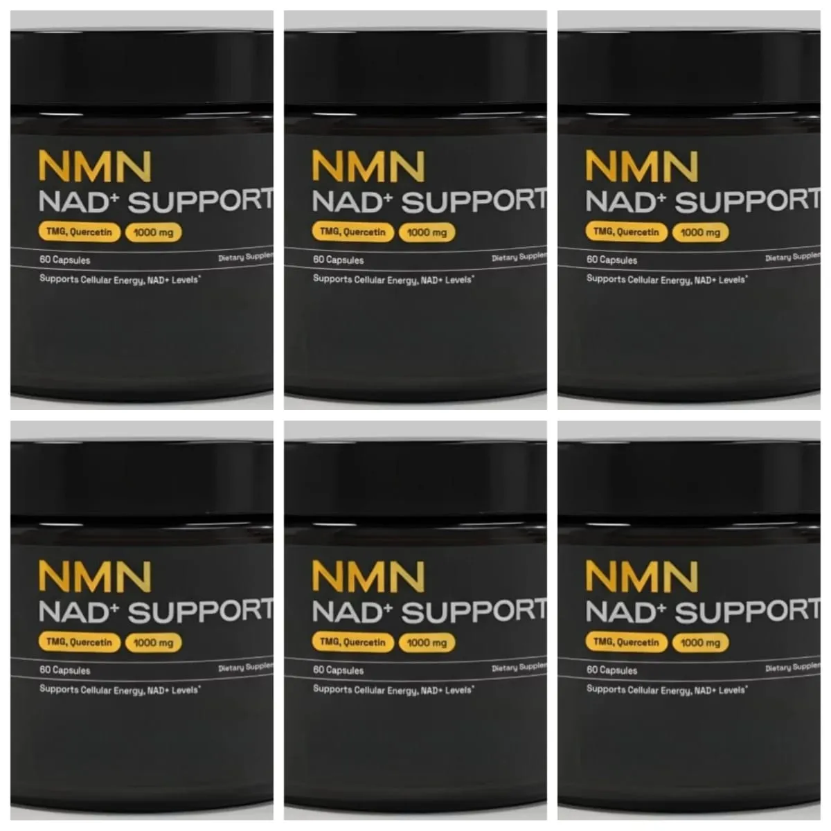 NMN NAD+ Support Capsules 1000 มก. รองรับพลังงานเซลลูล่าร์ ระดับ Cognitive Health NAD+ ด้วย TMG Quercetin 60 แคปซูลผู้ใหญ่