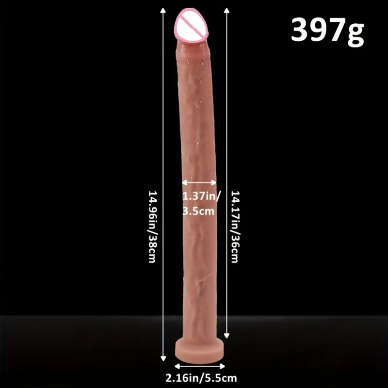 Extra lange realistische Dildos G-Punkt-Stimulation Deep Touch Penis Vagina Analdildo Dick Erwachsene Sexspielzeug für Frauen Männer Butt Plug — image 9
