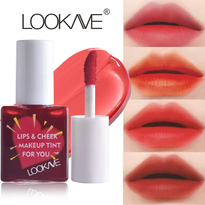 Lip Cheek Water Tint Mat Lip Stain Fugtgivende Frugt Flydende Læbestift Blush 6 Farve Lip Gloss Langtidsholdbar Vandfast Kosmetik — image 2