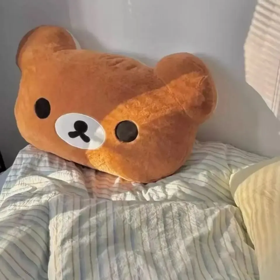 44 cm sød Rilakkuma plyslegetøj Rygstøtte Aftageligt betræk Sengekanten Stor pudedyne Vaskbar sovepudegaver
