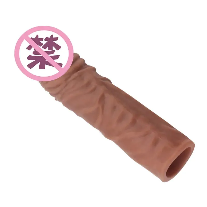 14/16/20 CENTIMETRI Realistico Manicotto Del Pene Extender Riutilizzabile Dildo Preservativo Eiaculazione di Ritardo Cazzo Allargamento Giocattoli Del Sesso per Gli Uomini — image 5