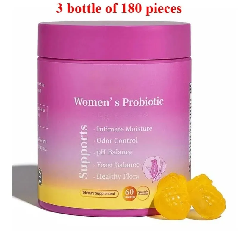 Perisa Nanas Gummies Probiotik dengan Prebiotik untuk Sokongan Kesihatan Usus Harian Mengekalkan Baki PH 60pcs Setiap Botol — image 8
