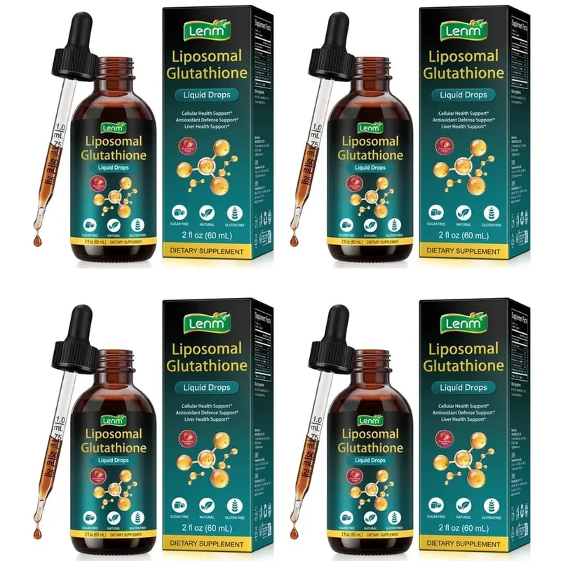 Lenm Liposomal Glutathione Liquid Drops for Antioxidant Cellular & Liver Support with NAC Vitamin C Strawberry Flavor 60 mL — image 10