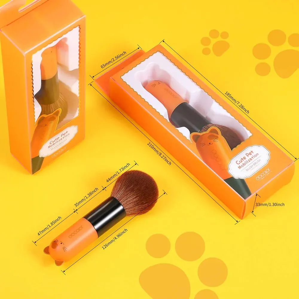Docolor Makeup Foundation Børster Sødt tegneserieansigt Kabuki Blush Powder Contour Fan Makeup Børste Syntetiske hår Makeup Værktøj — image 5