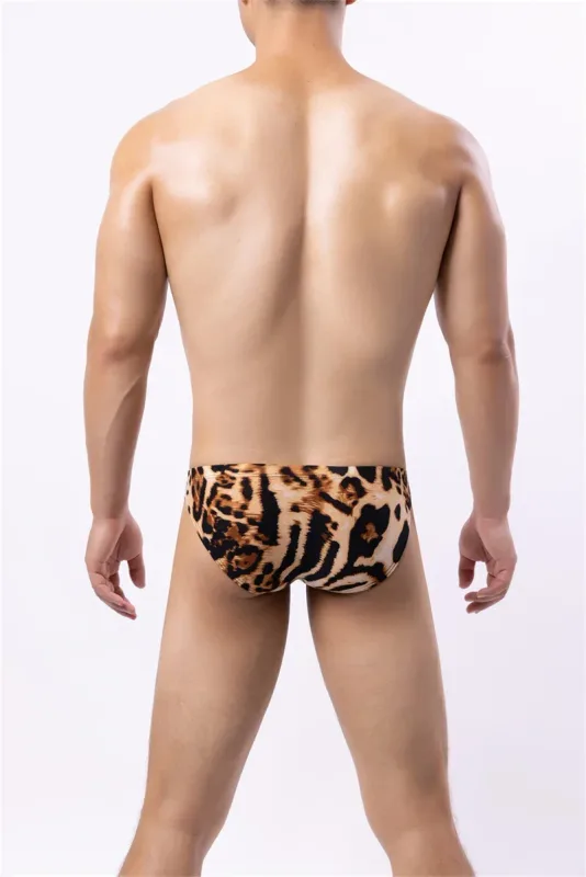 Seluar Dalam Lelaki Seksi Seluar Dalam Corak Leopard Pinggang Rendah Seluar Slip Lembut Pakaian Dalam Seluar Dalam Kantung Tangas Sexis De Hombre