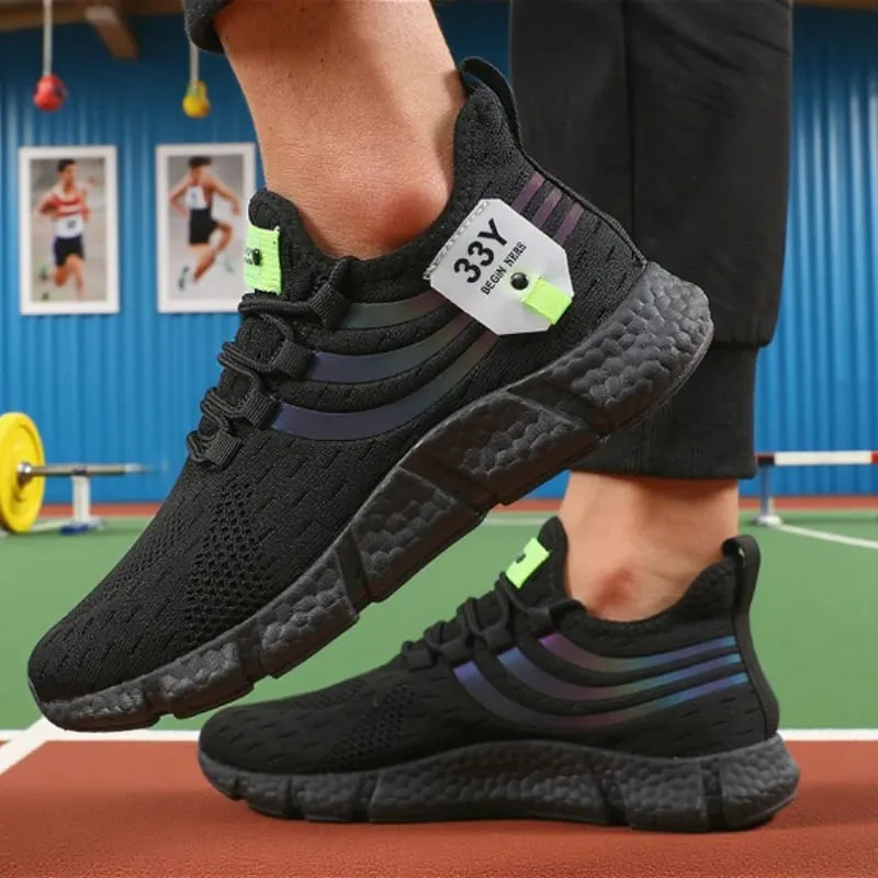 Tênis de malha masculino leve confortável macio respirável tênis de corrida atlético tenis multi colorido sapatos de caminhada — image 10
