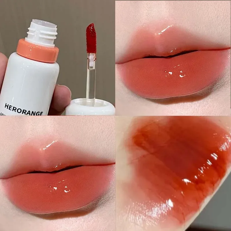 Herorange Glossy Lip Gloss Увлажняющий водянистые пухлые губы, стойкий на осень-зиму — image 13