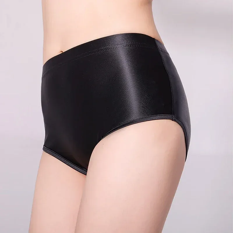 Glossy Seamless Spandex Shorts Silky Smooth Sexy Solid Pants High Waist Tights Biker Running Workout underwear men briefs — image 3
