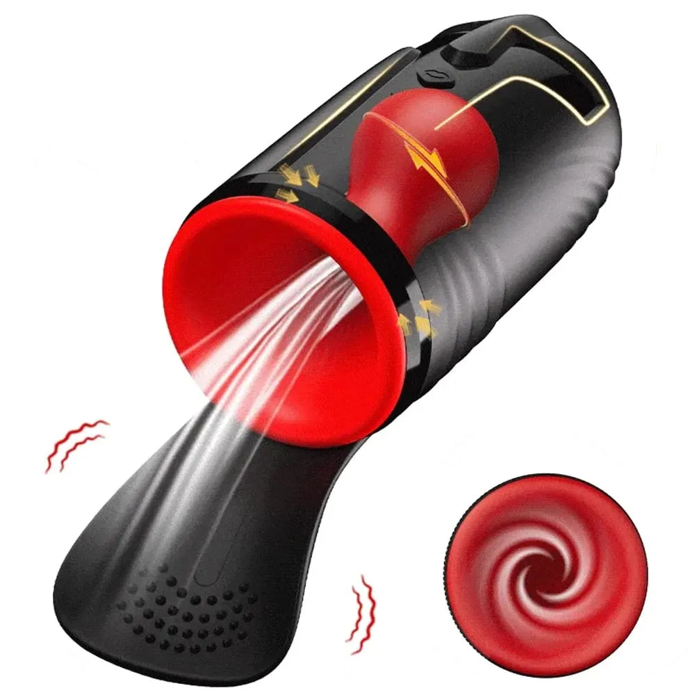 Male Masturbator Penis Training Vibrator Glans Massage Testicle Stimulator Delay Stamina Trainer Blowjob Machine Sex Toy for Men — image 1