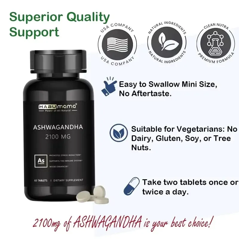 Le supplément énergétique original Ashwagandha sans OGM soutient la santé reproductive, un énergisant naturel — image 4