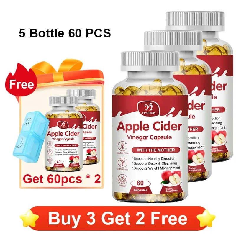 Apfelessig-Kapseln 1600 mg unterstützen die Verdauung, natürliche Reinigung, Gewichtsmanagement, Immungesundheit und Stoffwechselgleichgewicht — image 10
