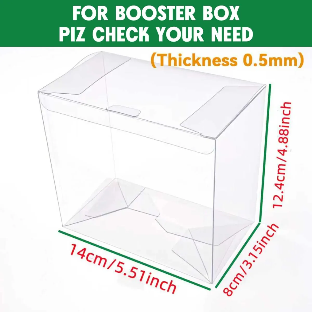 5/10pcs Clear PET Booster Box Protector Case for PTCG TCG Cards Scratch-Resistant Display Storage Shell for Trading Cards — image 3