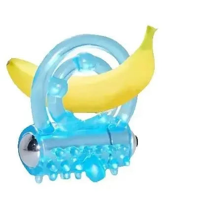 Double rings vibrator waterproof clitoris Massager masturbation Vibrating lasting cocking delay ejaculation vibe Sex Toy For man — image 1