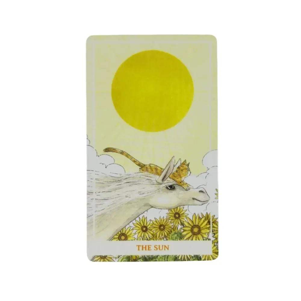 Sunny Orange Cat ไพ่ทาโรต์ 78 ชิ้น Deck ของขวัญที่ดีที่สุดสำหรับคนรักแมวเหมาะสำหรับผู้เริ่มต้นสมาธิ & เกมปาร์ตี้ — image 3