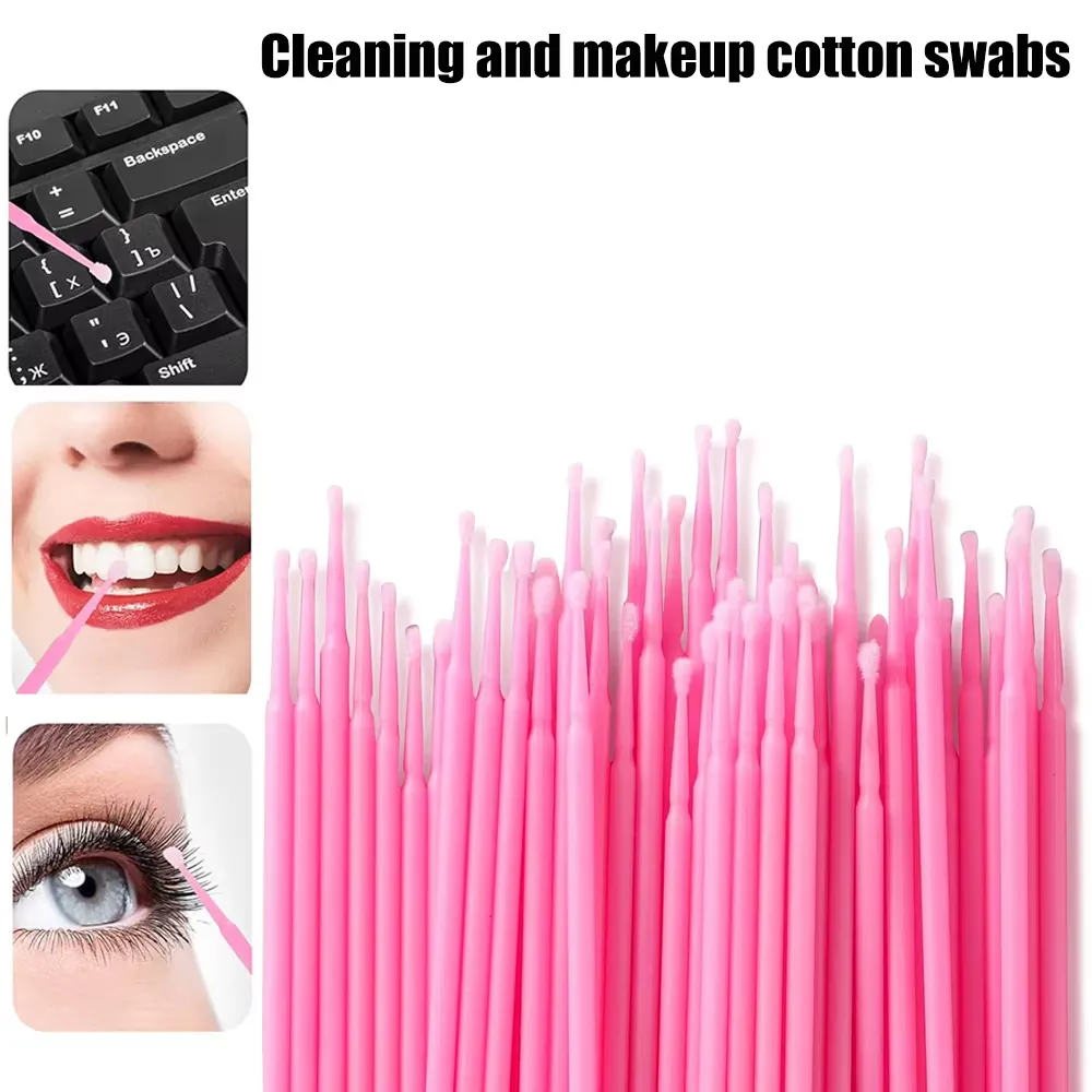 300/2000pcs MicroBrush Eyelash Cleaning Brush Lash Extension Individua Tools For Eyelashes Removing Swab Micro Makeup Brushes — image 4