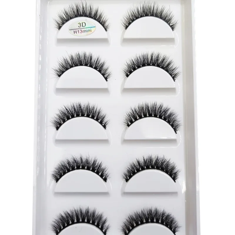 10/50 Dozen 3D Nertsen Wimpers Natuurlijke Dikke Valse Wimpers Mink Wimpers Zachte Nep Wimper Piekerige Make-Up Cilios H13 Kat