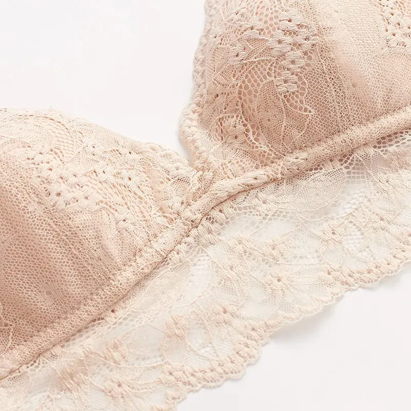 Dünner Spitzen-Bügel-BH für Damen, Dessous-Top, elegante Damen-Unterwäsche, tägliches weibliches Bralette — image 4