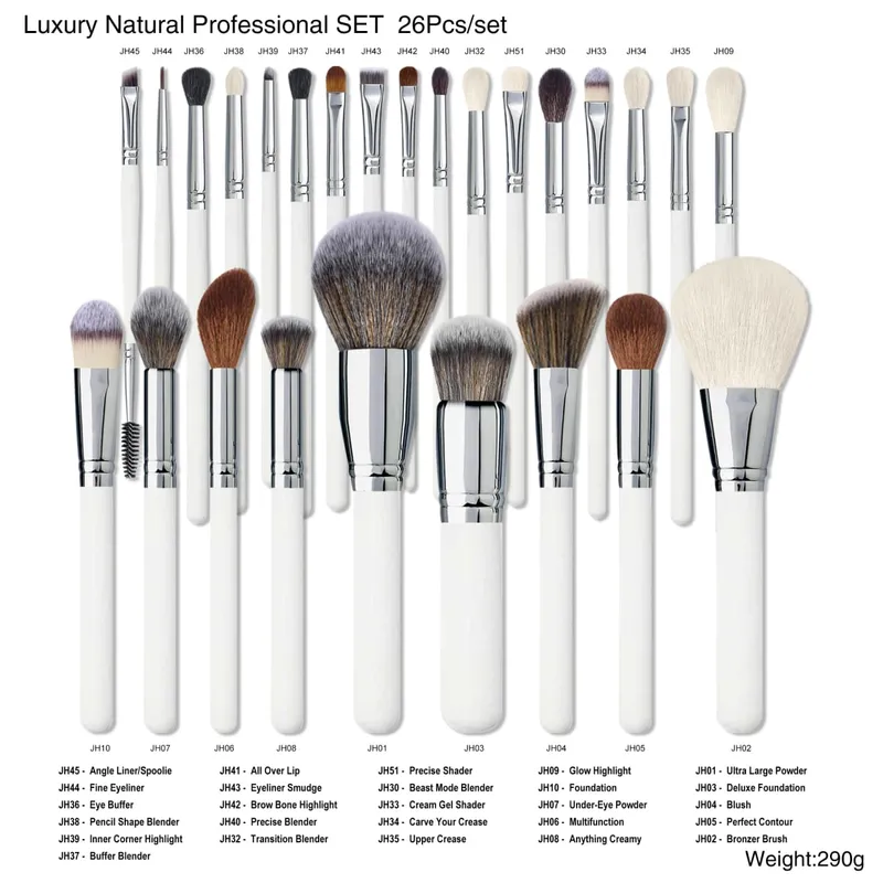 ใหม่ 16/26 ชิ้นไม้ Handle ชุดแปรงแต่งหน้า Foundation Blush คอนซีลเลอร์อายแชโดว์ Eyebrow แปรงแต่งหน้าเครื่องมือความงาม