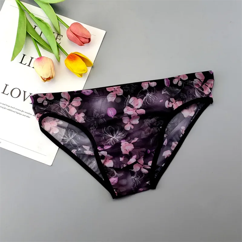 남성용 5pcs 투명 메쉬 속옷 울트라 얇은 관점 미드 라이즈 남성 파우치 슬립 옴므 팬티 플러스 사이즈 — image 15