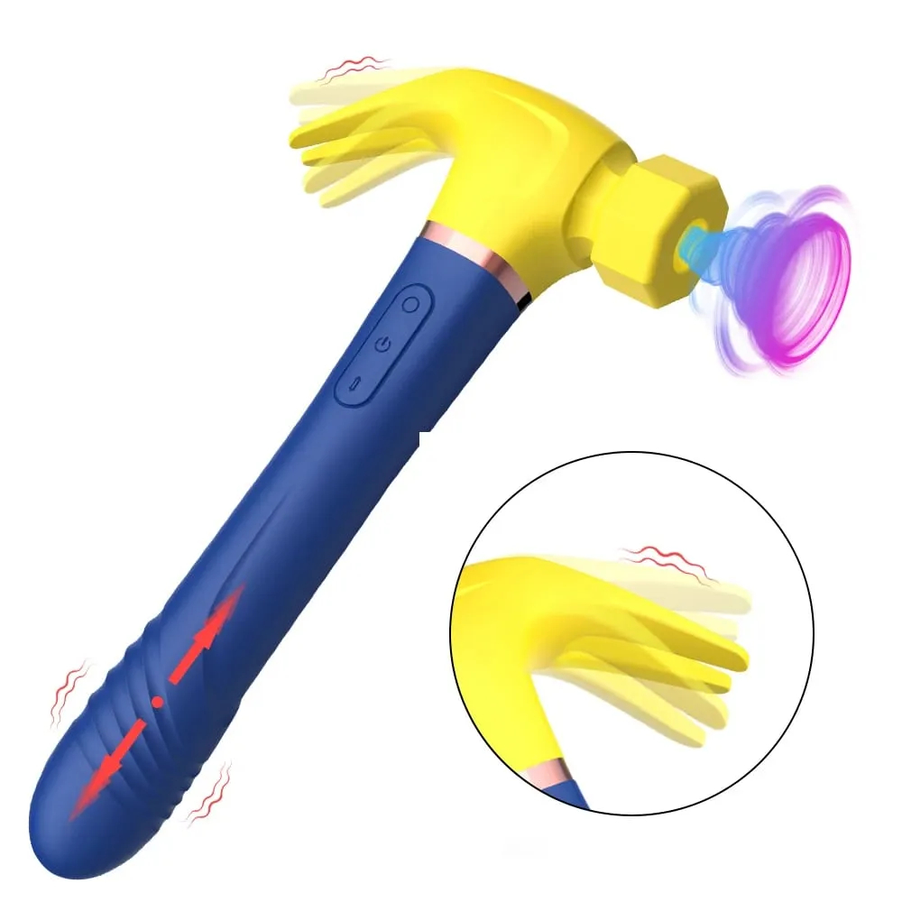 Wibrator młotkowy wielofunkcyjna maszyna do seksu G Spot stymulacja teleskopowe Dildo masaż pochwy łechtaczka ssanie damski masturbator — image 1