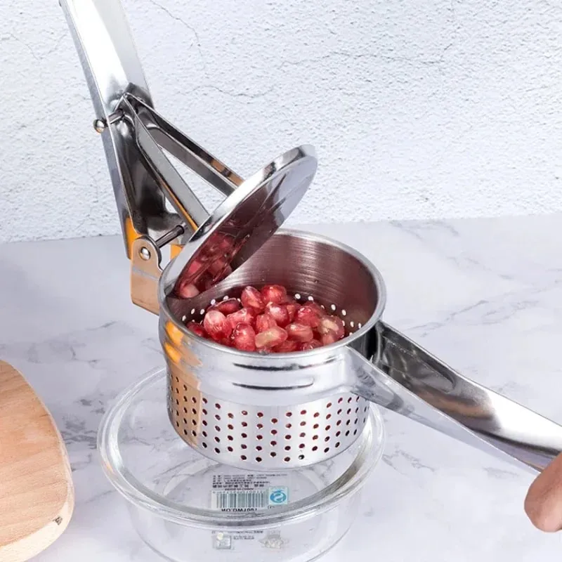 Masher Ricer Prasa Puree Ziemniaczane Ze Stali Nierdzewnej Kruszenie Puree Owoce Warzywa WyciskaczSokowirówka Prasa Ekspres Narzędzia Kuchenne — image 10