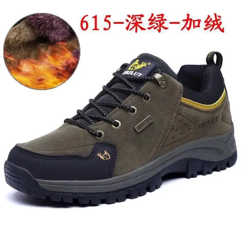 High Quality Outdoor Walking Sneakers Rubber Sole Suede Leather Men Hiking Shoes Durable Leather Climbing Shoes Zapatillas 36-47