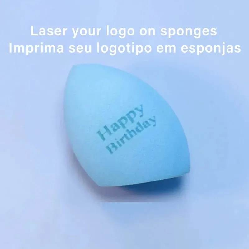 Esponja de maquillaje cosmética hidrófila, esponja sin látex, lavable, con logotipo personalizado, 50 Uds. — image 4
