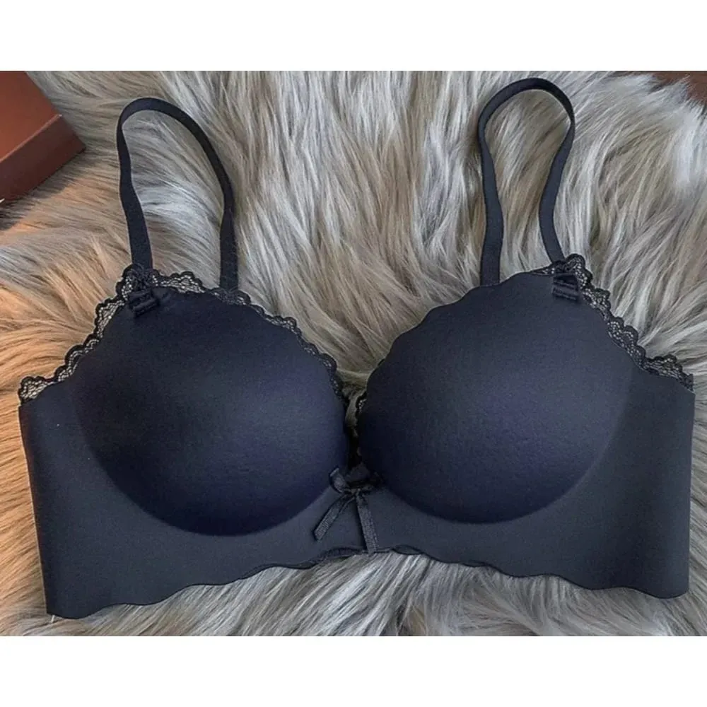 セクシーDrahtloses, nahtloses BH-Set für Damen, einteiliger Push-Up-Büstenhalter, kleine Brust, seitliche Unterstützung, Anti-Sag, weiche Damenunterwäsche — image 6
