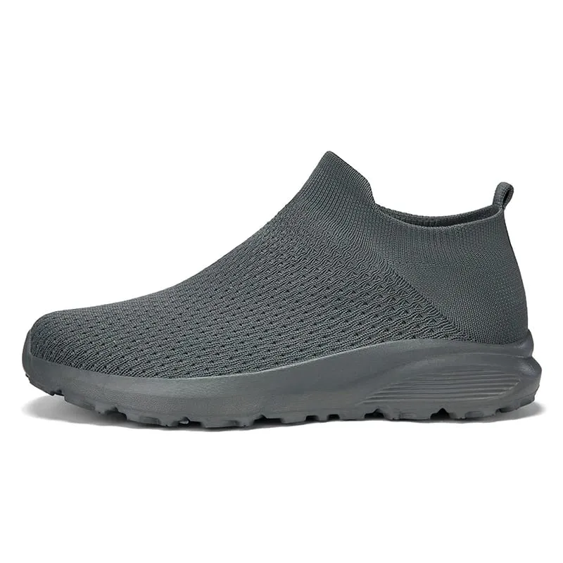 Högkvalitativa Sneakers Herr Bekväm Andas Lättvikt Mjuk Bred tå Halkfria Plattstrumpor Skor Utomhus Fritidssportskor — image 5