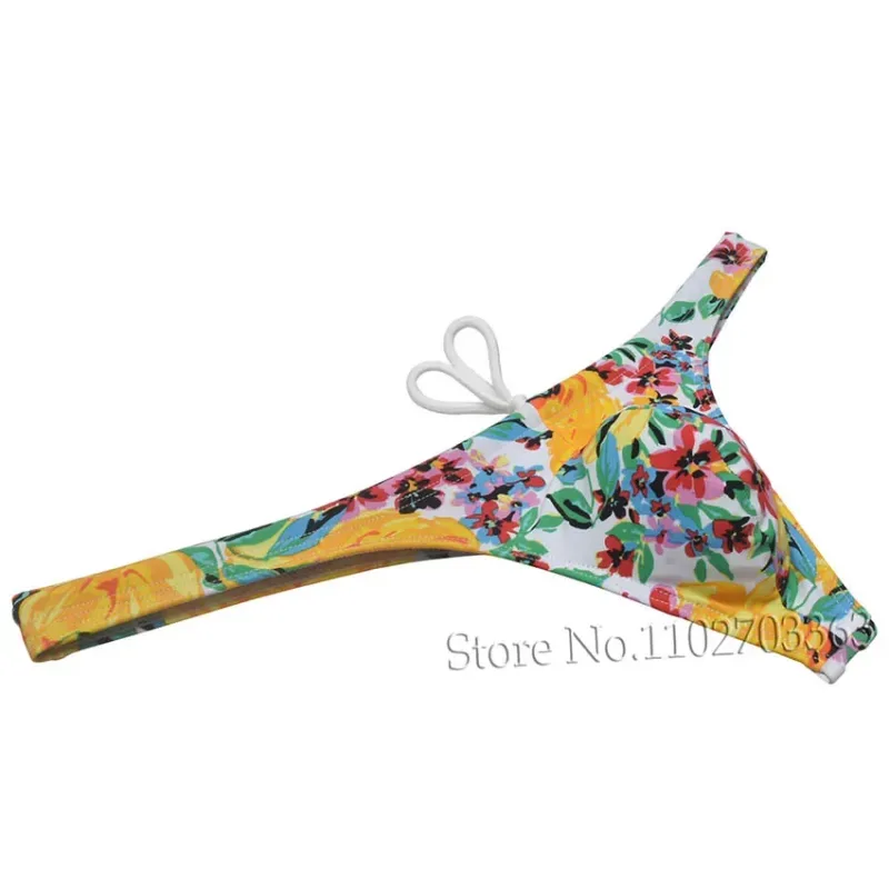 Sexy Swim Thong Men's Swimwear Bikini Briefs Drawstring Quick-dry Elastic Underwear Pouch Beach Tangas Surfing Poolside — image 33
