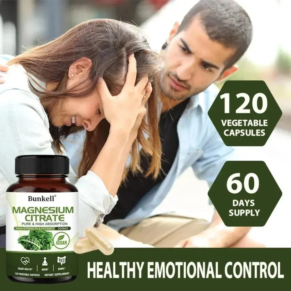 Magnesiumcitrat-Kapseln 200 mg – maximale Absorption für die Gesundheit von Muskeln, Nerven, Knochen und Herz, glutenfrei, gentechnikfrei — image 7