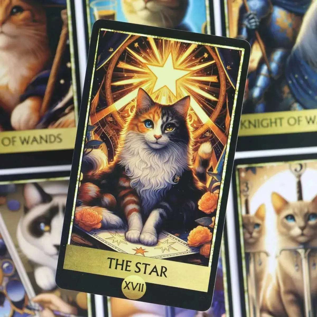 Nouveau jeu de cartes Tarot chat A 78, Version anglaise, jeux de société, soins personnels pour les lectures de Tarot, jeu vibrant et facile, jeu de divination, jouet — image 2